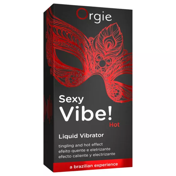 Orgie - tekoči vibrator z učinkom ogrevanja - jagoda - 15 ml