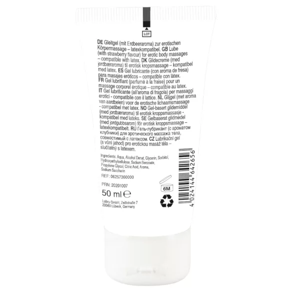 Lick it! - užitni lubrikant in masažno olje - jagoda - 50ml