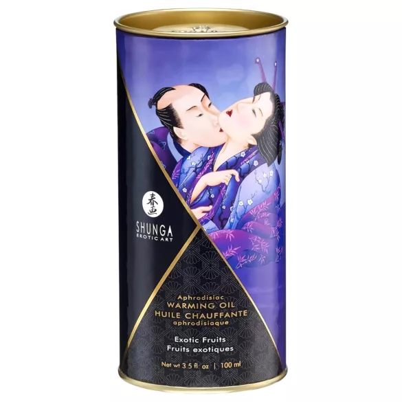 Shunga - masažno olje z grelnim učinkom - eksotično sadje - 100 ml