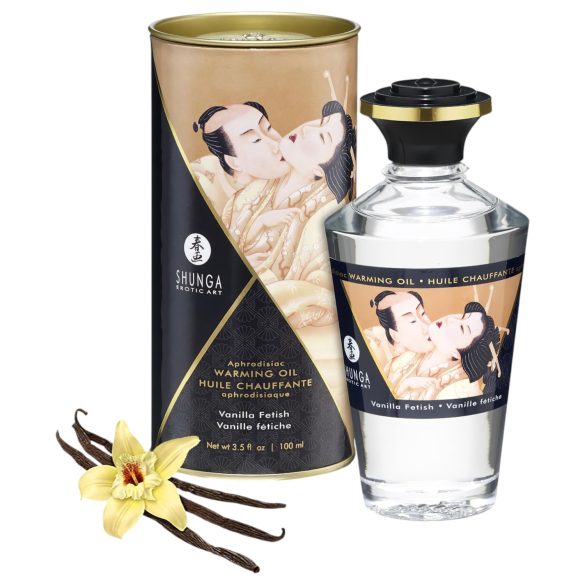Shunga - grelno masažno olje - vanilija (100 ml)