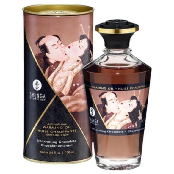 Shunga – grelno masažno olje – čokolada (100ml)