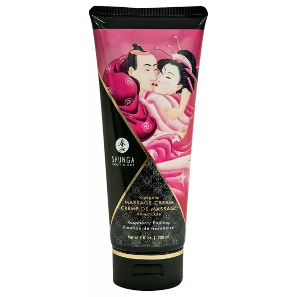 Shunga - masažna krema - malina - 200 ml