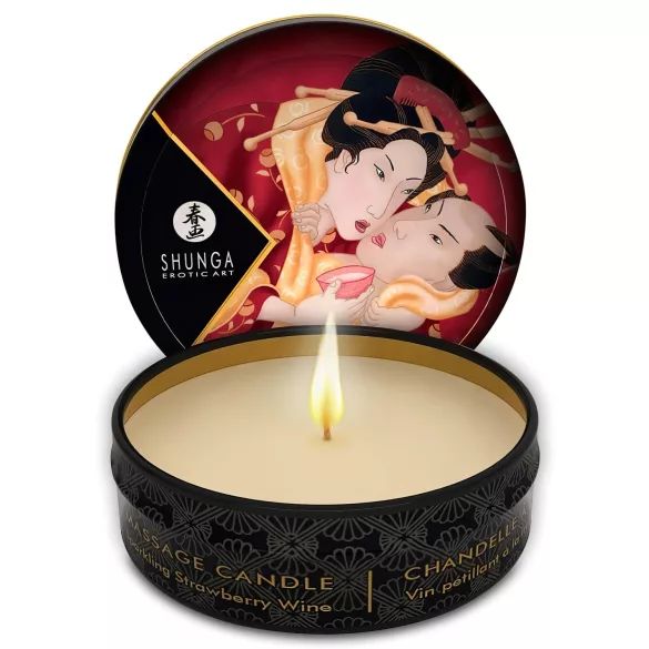 Shunga - masažna sveča - jagoda - 30 ml