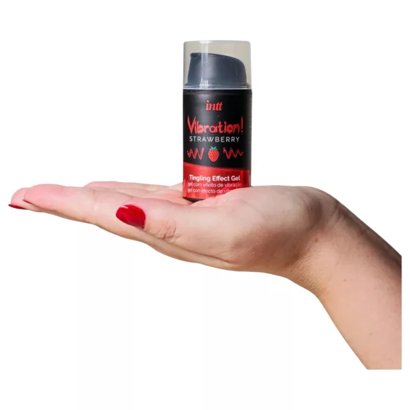Intt Vibration! - tekoči vibrator - jagoda - 15ml
