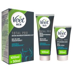  Veet - intimna krema za odstranjevanje dlak in balzam za moške (100 ml + 50 ml)