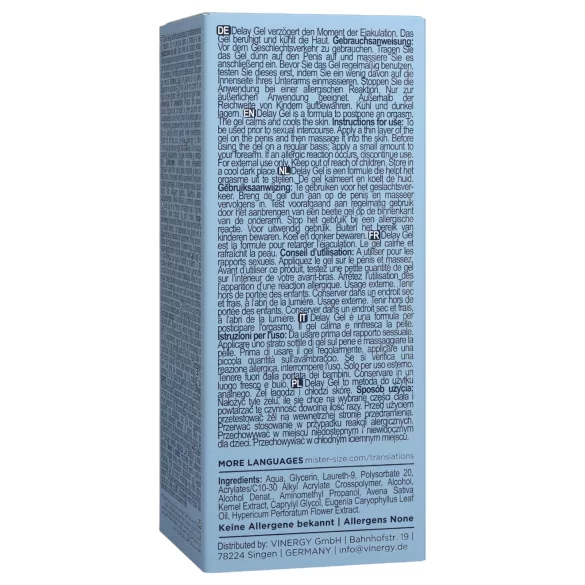 Mister Size - gel za zakasnitev izlivanja - 50ml