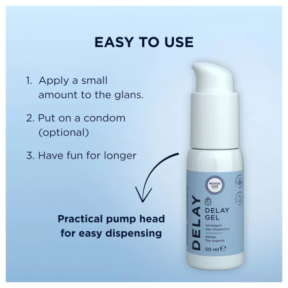 Mister Size - gel za zakasnitev izlivanja - 50ml