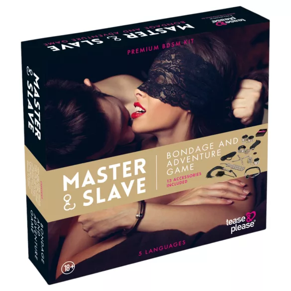 tease & please - Master & Slave - premium BDSM pustolovski komplet za pare (13-delni)