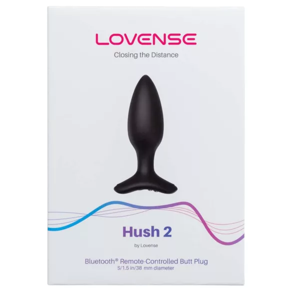 Lovense Hush 2 S - aplikacijsko vodeni analni vibrator (38 mm, črn)