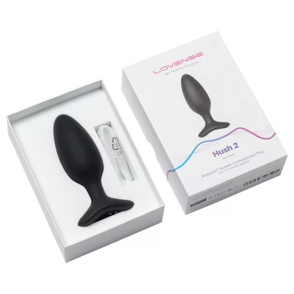 Lovense Hush 2 M - analni vibrator z upravljanjem prek aplikacije (45 mm, črn)