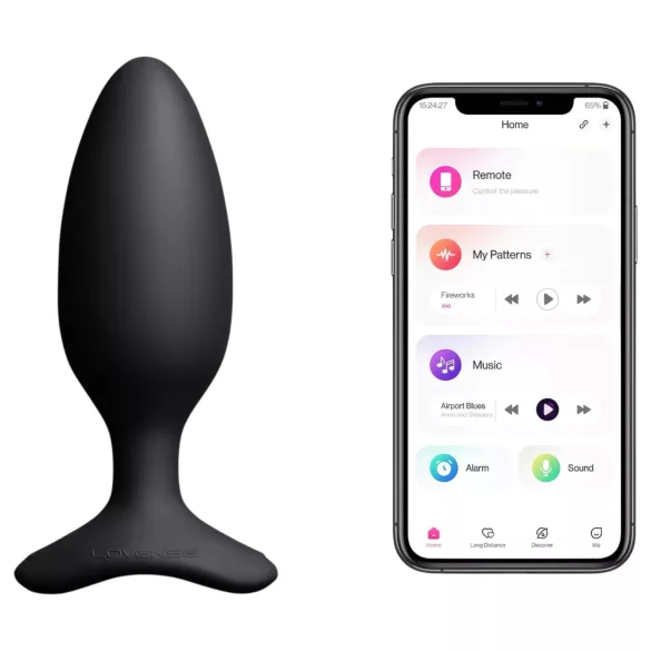 Lovense Hush 2 M - analni vibrator z upravljanjem prek aplikacije (45 mm, črn)