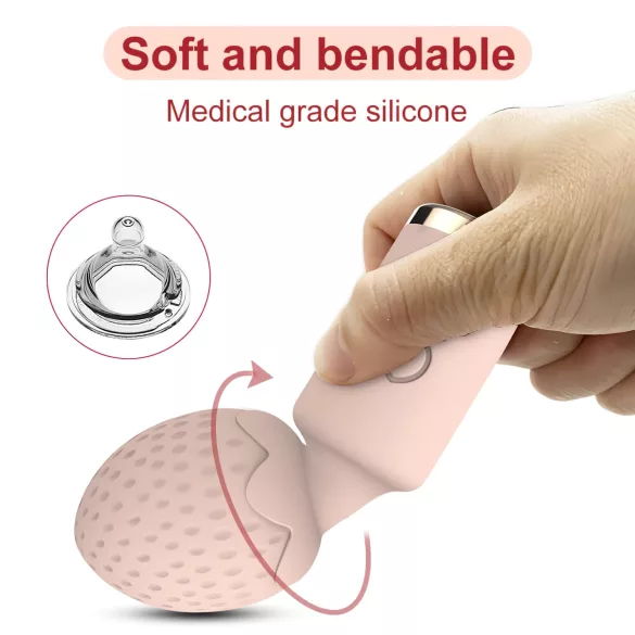 Sunfo Strawberry - mini vibrator za masažo - vodoodporen - roza