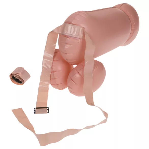 Cock Fighting - napihljiv strap-on penis - natur