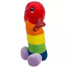 Plišasti penis - 30 cm - mavrica