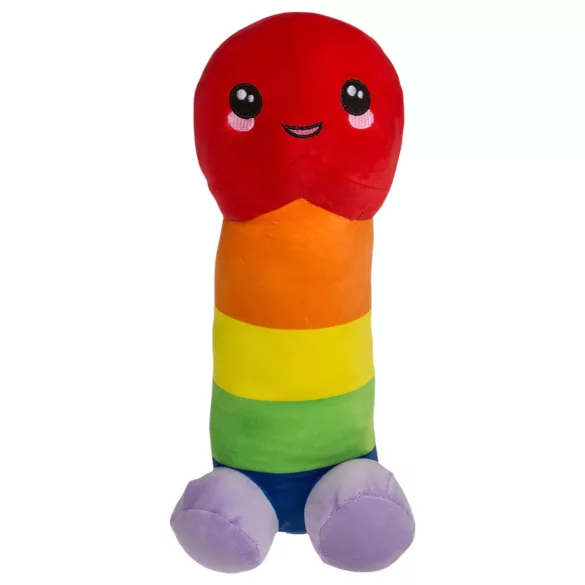 Plišasti penis - 30 cm - mavrica