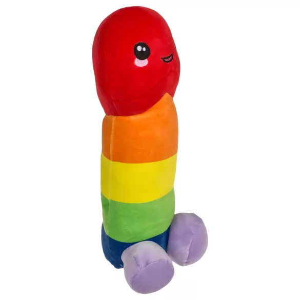 Plišasti penis - 30 cm - mavrica