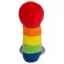 Plišasti penis - 30 cm - mavrica