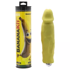   Bananakit - komplet za izdelavo odlitka penisa z vibratorjem - svetleči (rumen)