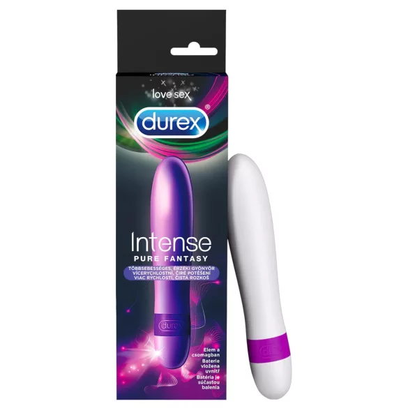 Durex Intense Pure Fantasy - palični vibrator (bel)