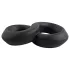 Pulselock Taur - dvojni obroček za penis in moda (črn) - 20 mm