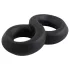 Pulselock Taur - dvojni obroček za penis in moda (črn) - 20 mm