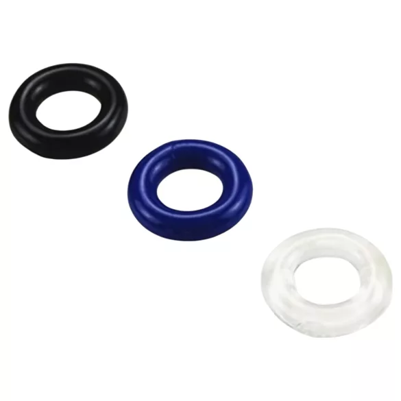 Pulselock Cirkl - komplet TPE obročkov za penis, 3 kos (mešane barve)
