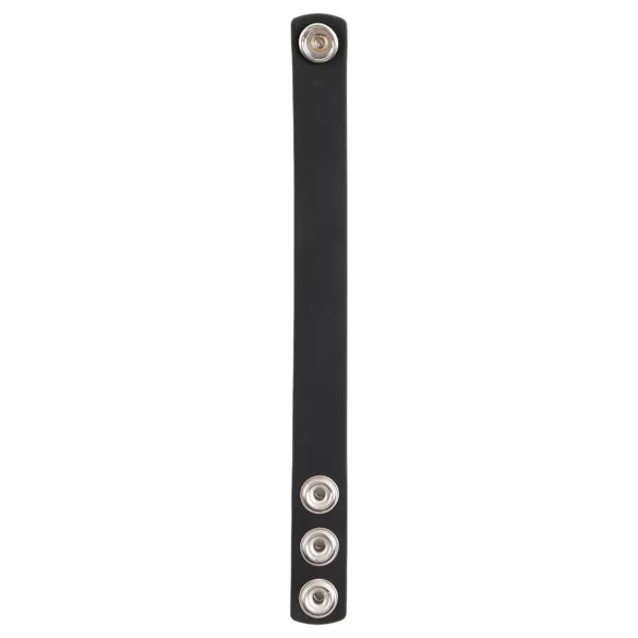 Pulselock Forge - nastavljiv silikonski obroček za penis z netom (črn) - 200 mm