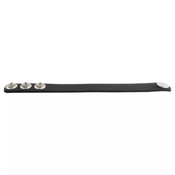 Pulselock Forge - nastavljiv silikonski obroček za penis z netom (črn) - 200 mm