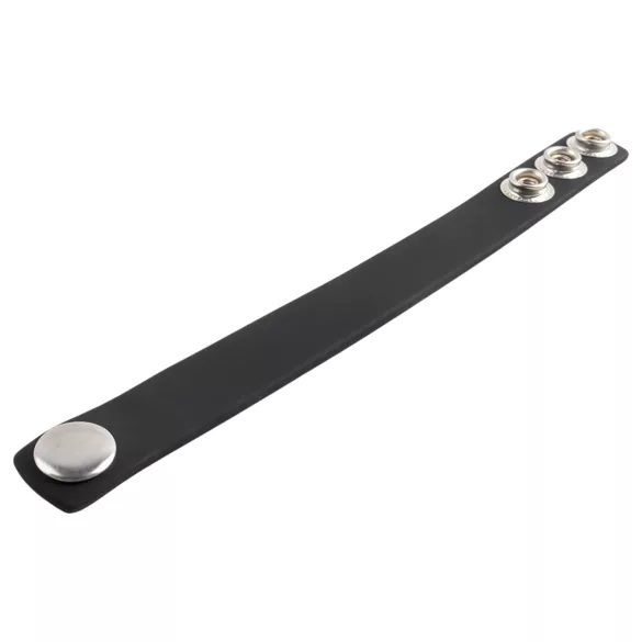 Pulselock Forge - nastavljiv silikonski obroček za penis z netom (črn) - 200 mm