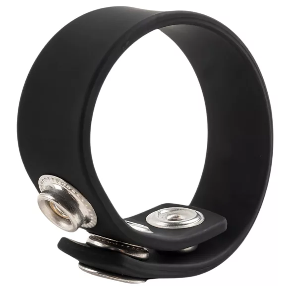 Pulselock Forge - nastavljiv silikonski obroček za penis z netom (črn) - 200 mm