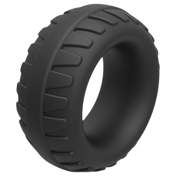 Pulselock Oak - ekstra debel silikonski obroček za penis (črn) - 40 mm