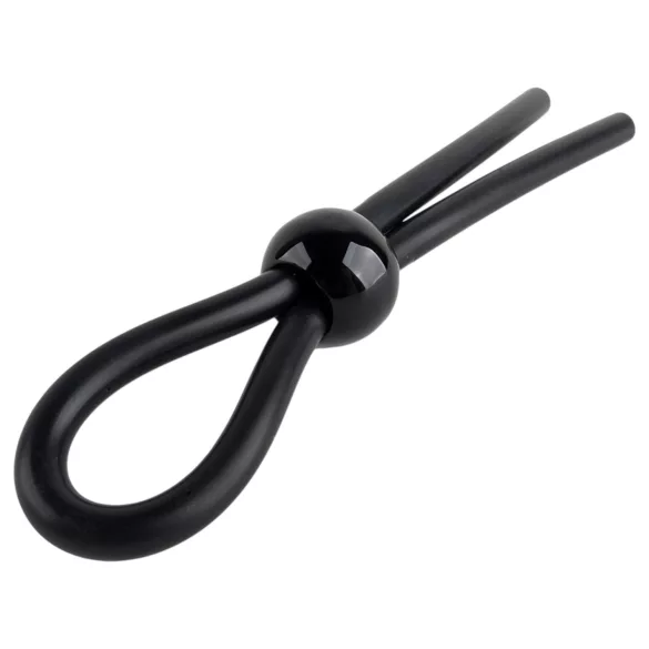 Pulselock Forge - nastavljiv lasso silikonski obroček za penis (črn)