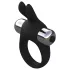 Pulselock Vantr - vibracijski zajčji obroček za penis (črn) - 30 mm