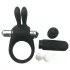 Pulselock Vantr - vibracijski zajčji obroček za penis (črn) - 30 mm