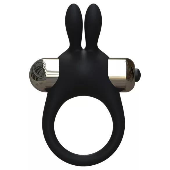 Pulselock Vantr - vibracijski zajčji obroček za penis (črn) - 30 mm
