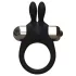 Pulselock Vantr - vibracijski zajčji obroček za penis (črn) - 30 mm