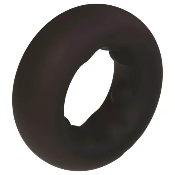 Pulselock Cocktura - pikčast silikonski obroček za penis (črn) - 27 mm