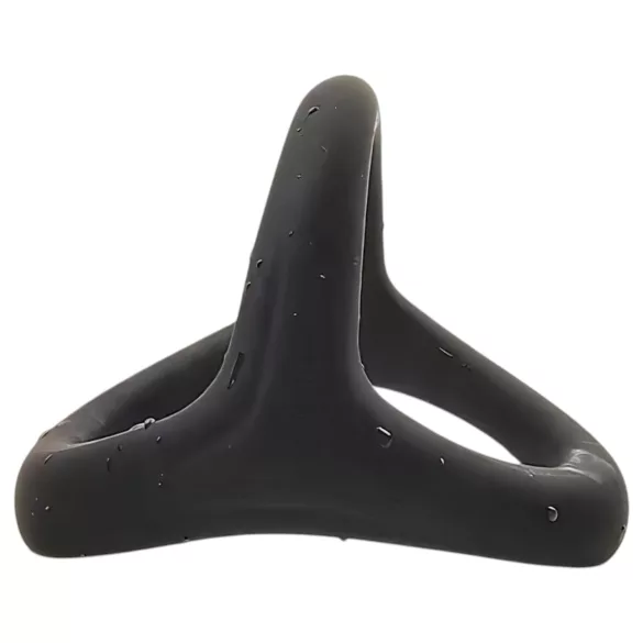 Pulselock Taur - Y-oblikovan obroček za penis in moda (črn) - S