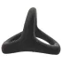 Pulselock Taur - Y-oblikovan obroček za penis in moda (črn) - S