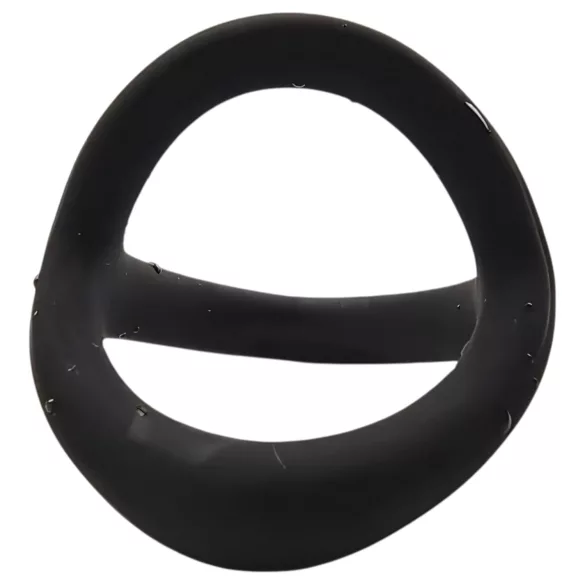 Pulselock Taur - Y-oblikovan obroček za penis in moda (črn) - S