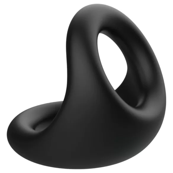 Pulselock Taur - profiliran obroček za penis in moda (črna)