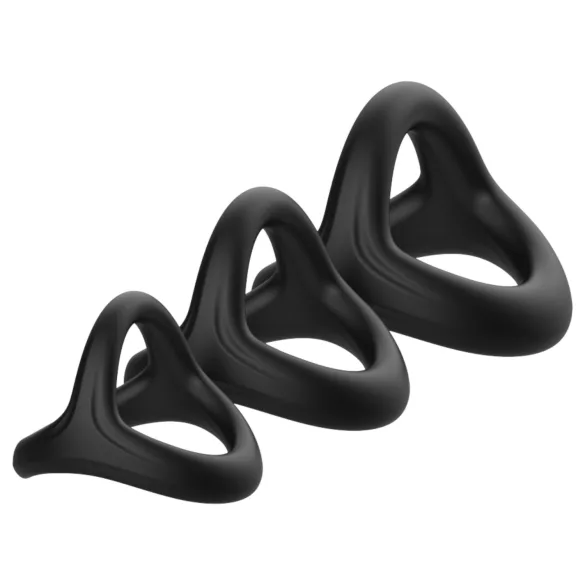 Pulselock Taur - Y-oblikovan obroček za penis in moda (črn) - M