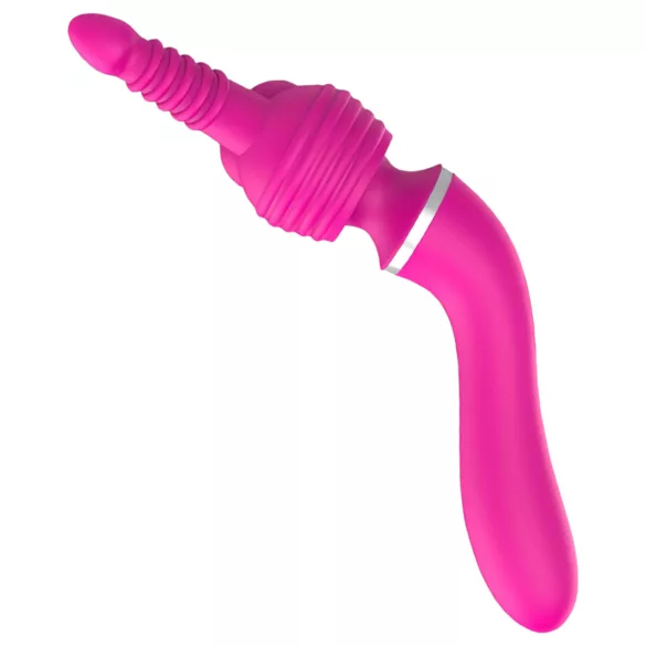 Lonely - vibrator za G-točko in maser 2v1 - 3 nastavki - roza