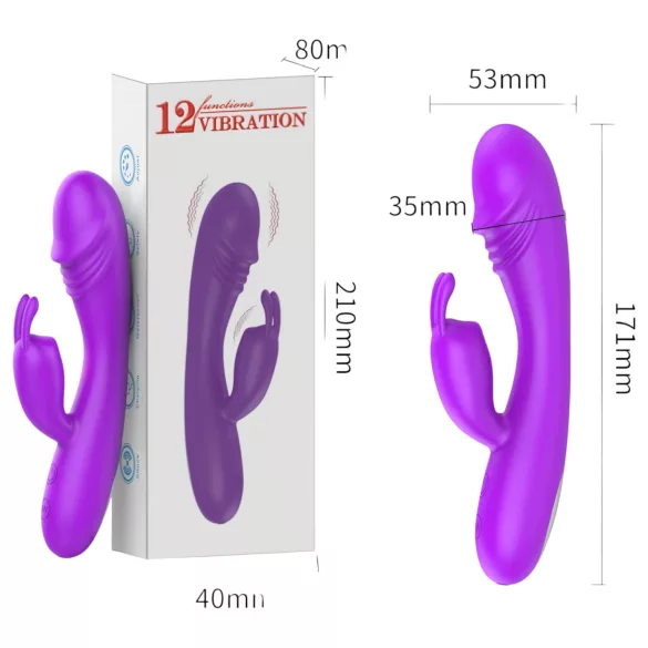 Lonely - vibrator za točko G in klitoris - brezžični - vijoličen