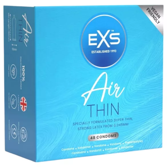 EXS Air Thin - kondomi iz lateksa - ekstra tanki - 48 kos