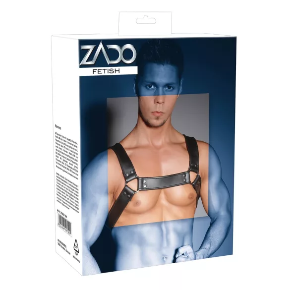 ZADO - usnjeni pas za prsi - črna
