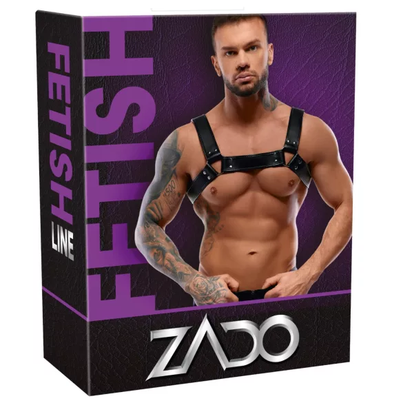 ZADO - usnjeni pas za prsi - črna