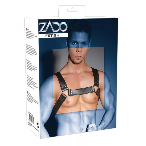 ZADO - usnjeni pas za prsi - črna