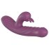 Zabavni Jaz Zajček - akumulatorski vibrator z dražilcem klitorisa (vijoličen)