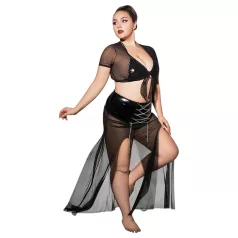 JSY 065 - črn babydoll komplet (XL-2XL)